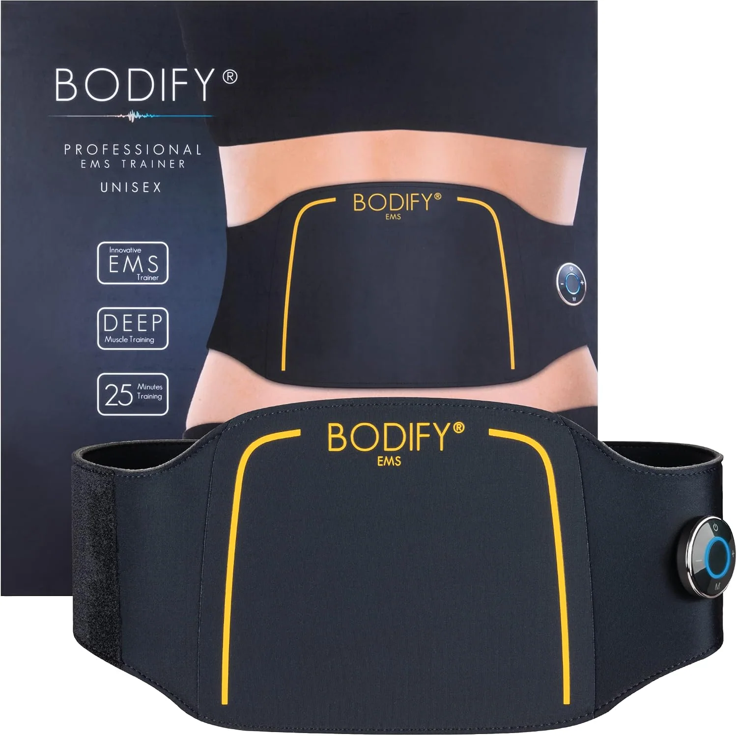 Bodify EMS Rückentrainer Pro, für Männer und Frauen, Gezielte Stimulation der Rücken Muskulatur!, Muskelaufbau, EMS Training, Rückenmuskeltrainer