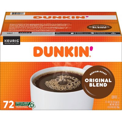 Dunkin&rsquo; Donuts Original Blend Coffee K Cups, 72 Count, Keurig Compatible