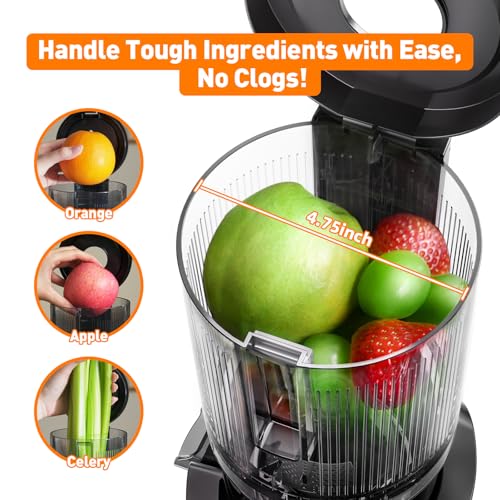 Juicer Machine, Cold Press Juicer with 4.8
