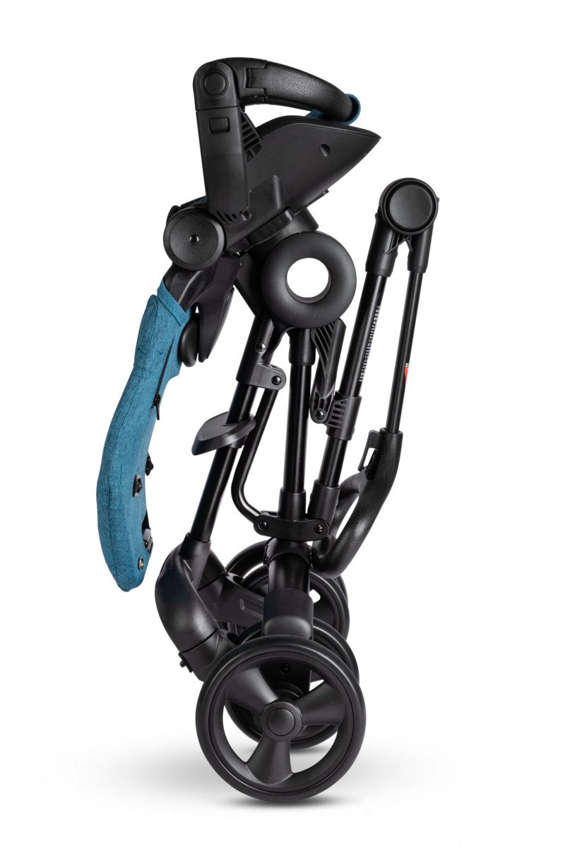 Dreirad-Kinderwagen micro trike 360 grad aqua inkl. LED Rollen