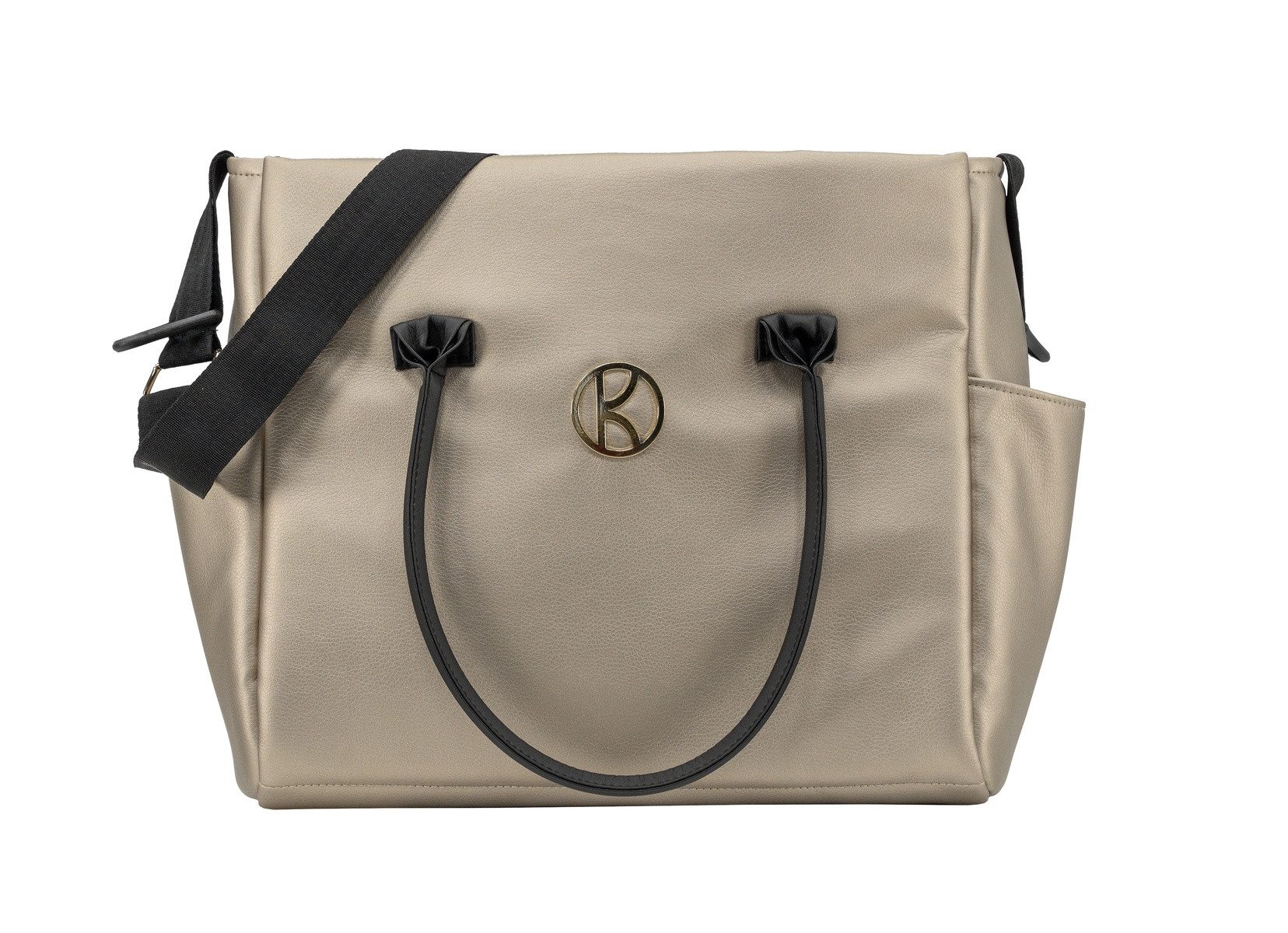 Kombi-Kinderwagen IVENTO 2in1 Öko-Leder Kinderwagen mit schwarzem Rahmen und Zubehör