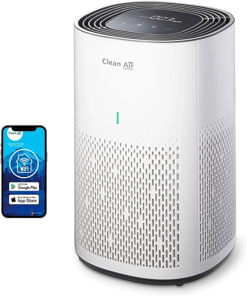 Clean Air Optima Dunstabzugshaube, 10 dB, 250m, 125m, Grau, CA-505 Smart - Intelligenter HEPA Ionisator Luftreiniger