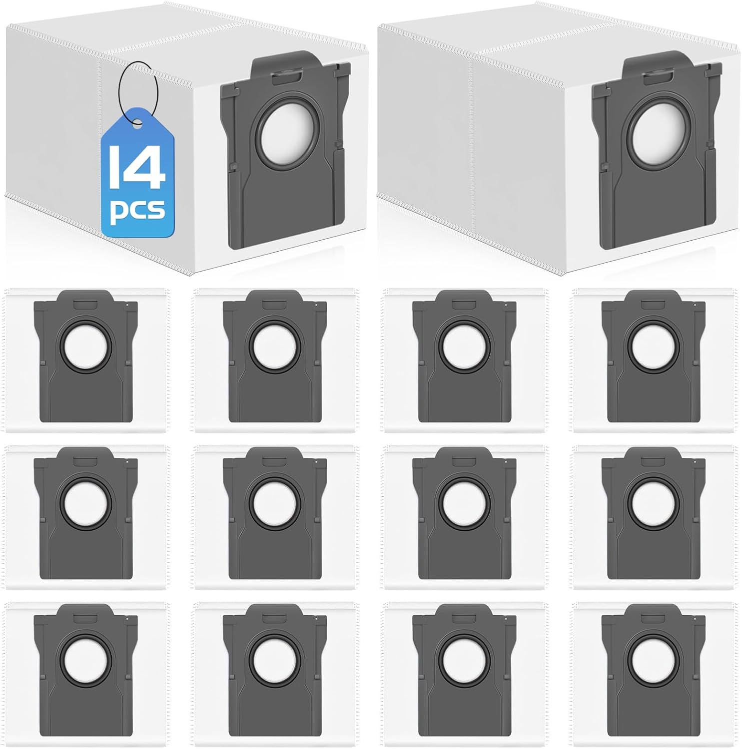 RUKHOOL Kit Accessori Ricambi per Dreame L10 Prime / L10s Pro Gen 2 / L10s Plus / L10s Ultra Ricambio per Xiaomi X20 Plus / X10+ 2 Spazzola Principale 8 Panni per Mocio 4 Filtri 8 Spazzole Laterali