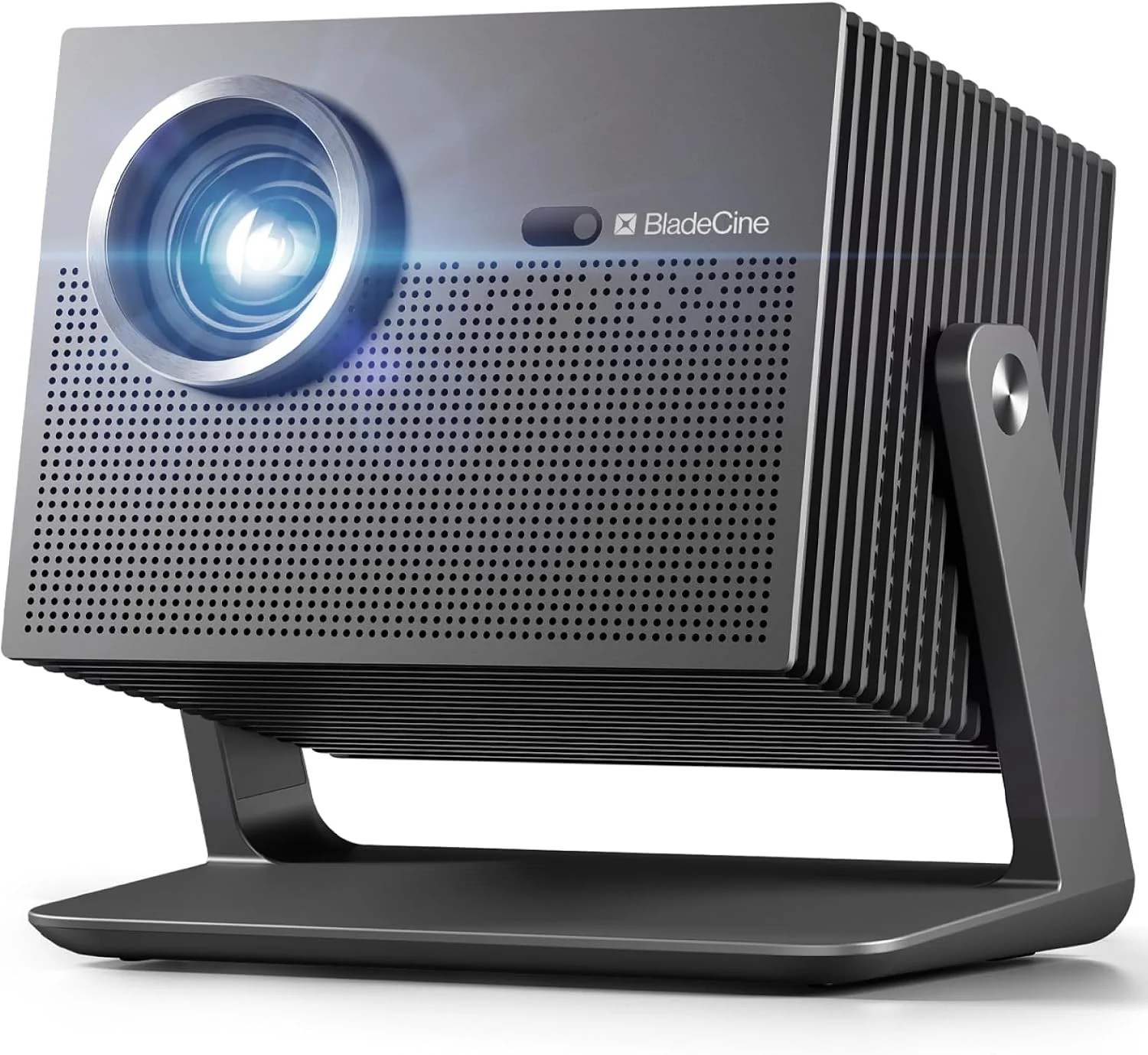 Cube Fernseher, 26 dB, Grau, 600 Projektor mit eingebautem Google TV, 1080P Tragbarer Projektor mit WiFi & Bluetooth