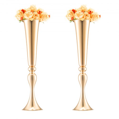 VEVOR 2x 56 cm Gold Blumenständer Modern Blumenvase Hochzeit Dekoration Vasen