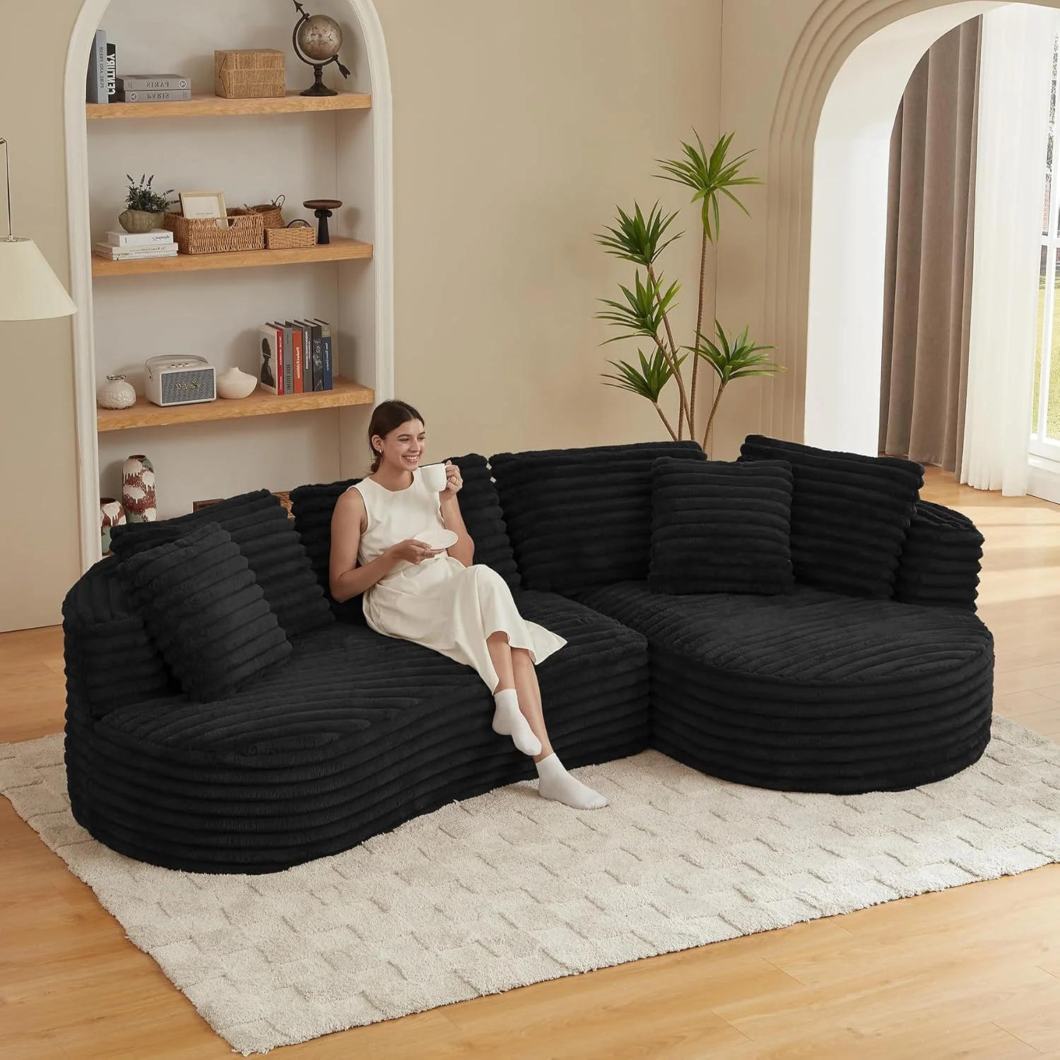 121 inch Boneless Cloud Modular Sectional Couch