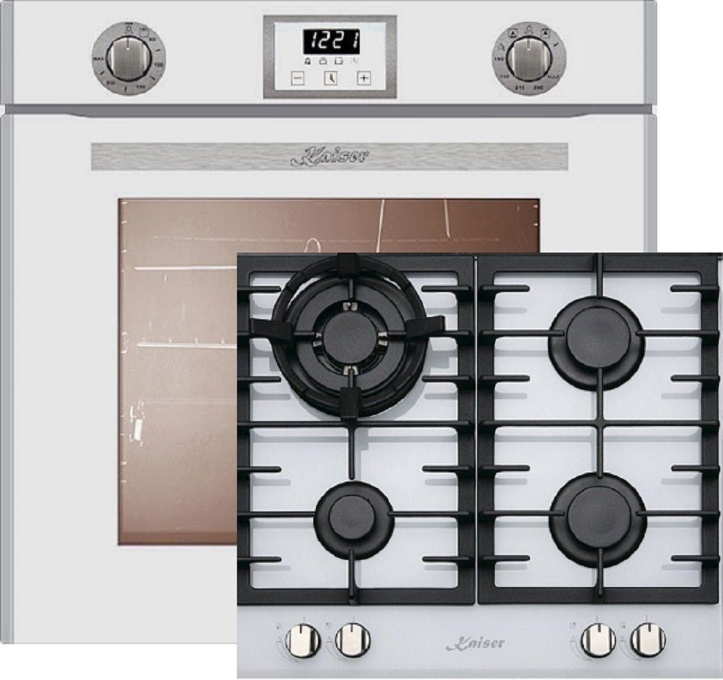 Gasherd-Set EG 6374 W + KCG 6380 W////