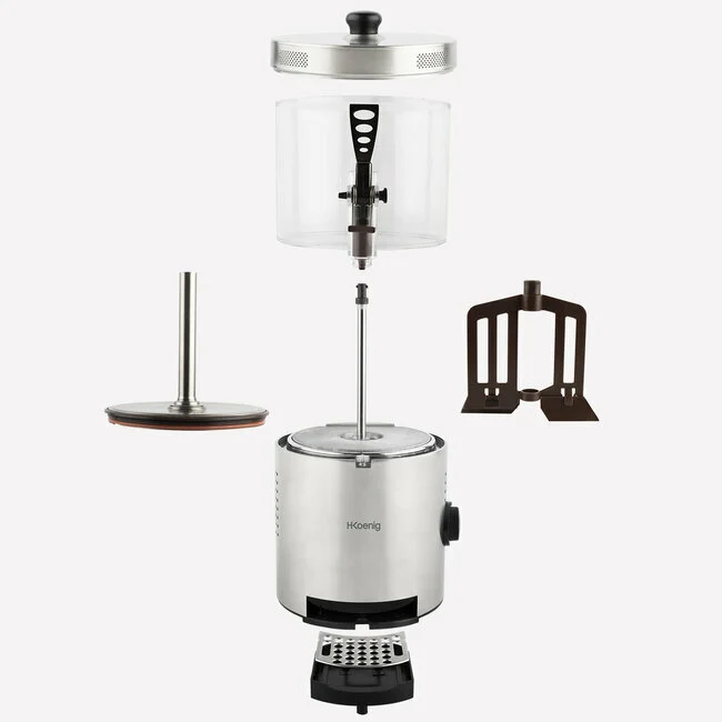 H.Koenig SHK800 - [Spedizione immediata!] Distributore cioccolata calda, CIOCCOLATIERA, corpo in acciaio inox, lavabile in lavastoviglie