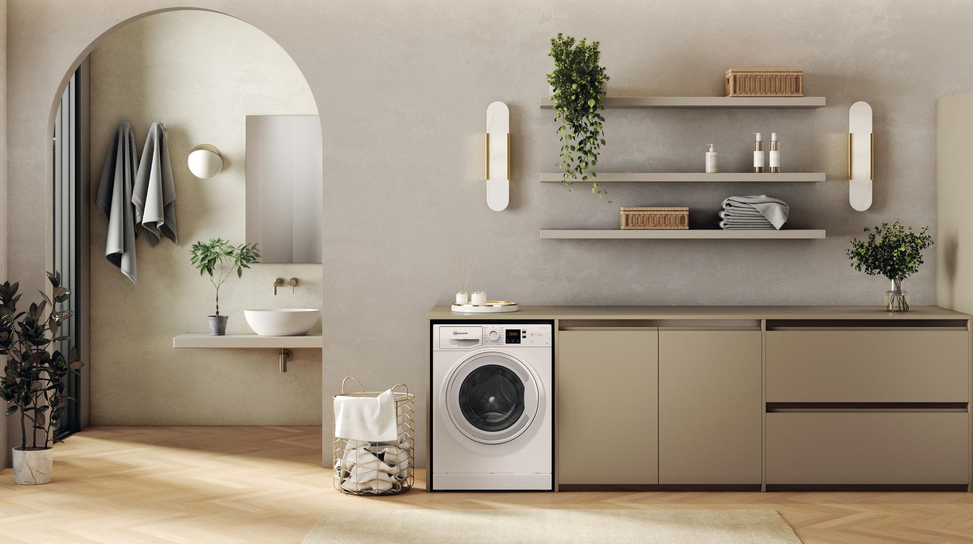 Frontlader-Waschmaschine BW 719 A, 7 kg Fassungsvermögen, Energieklasse A, 1400 U/min, Dynamic Inverter, Flecken 40°, Anti-Allergie, weiss