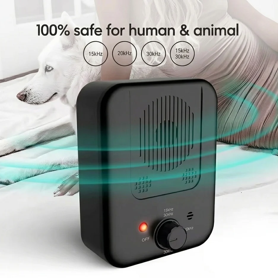 Ultrasonic Bark Control Device �C 3 Range Settings & USB Rechargeable