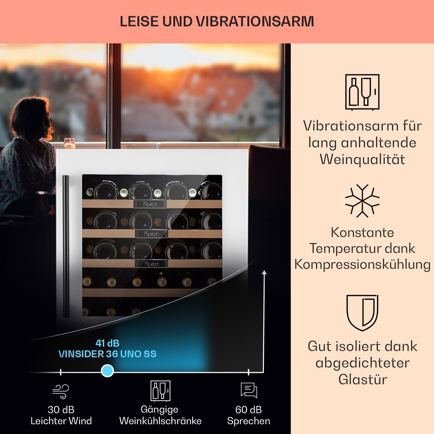 Weinkühlschrank Vinsider 36 Built-In Uno