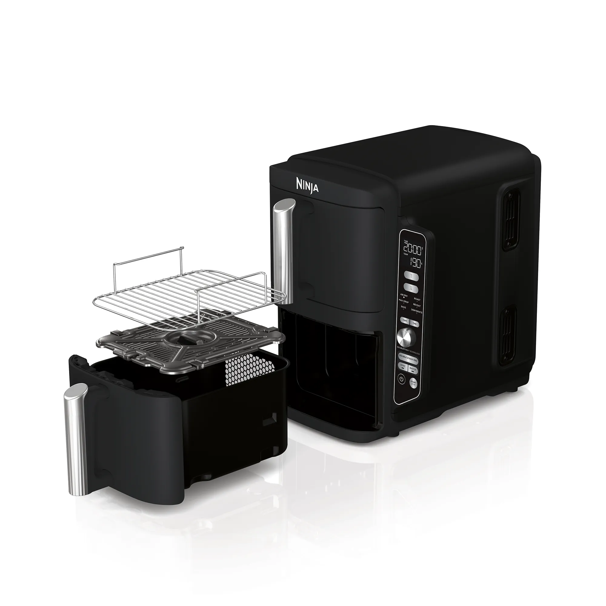 2025 Ninja DoubleStack XXXL 9,5 l heteluchtfriteuse met 2 lades