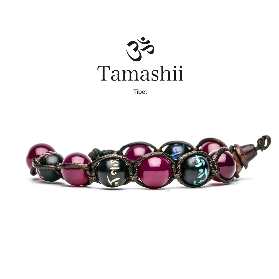 Bracciale Tamashii mantra BHS200-34 in agata rossa