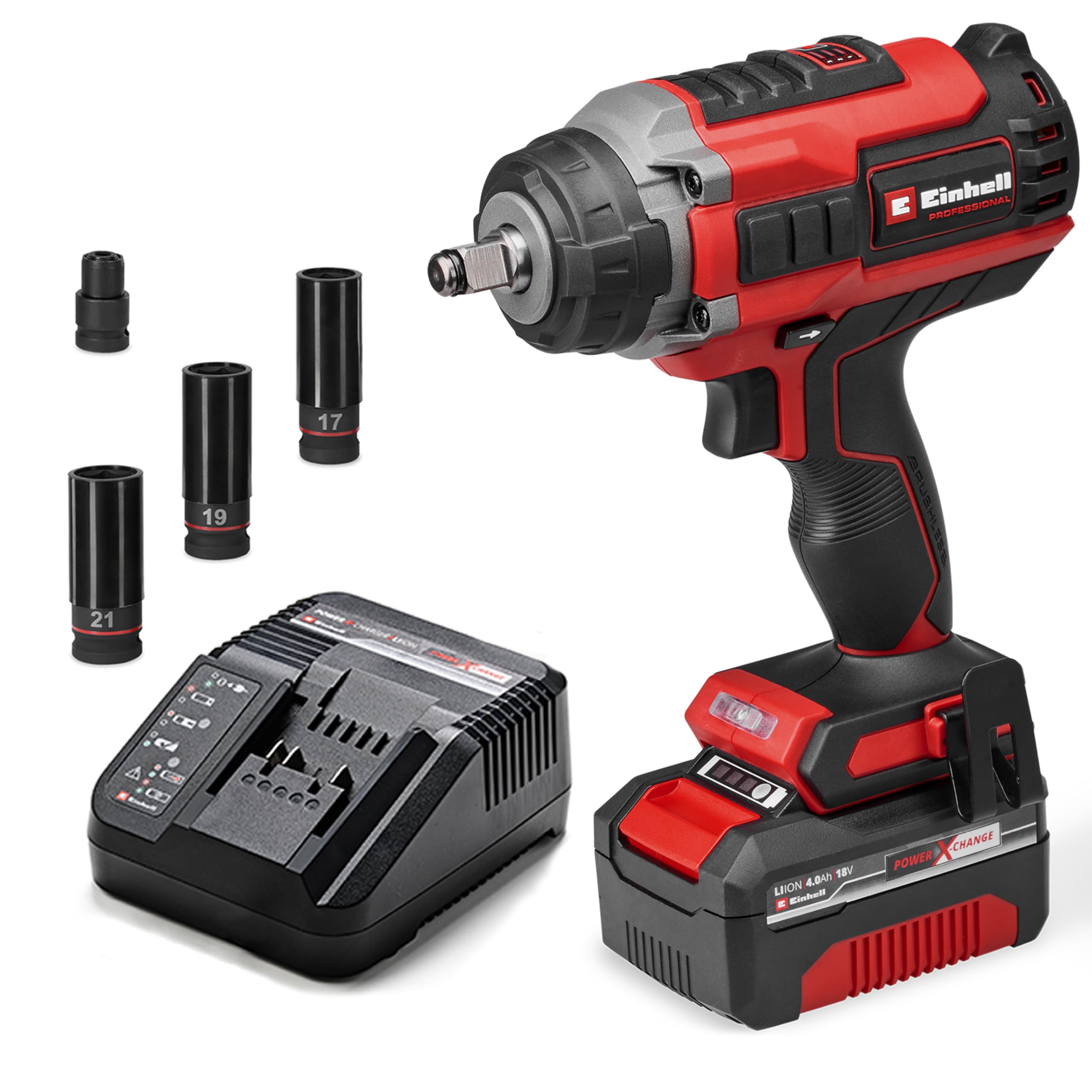Einhell Professional Akku Schlagschrauber IMPAXXO 18/450 18V 450 Nm mit 1x 4,0 Ah Akku, kraftvoll