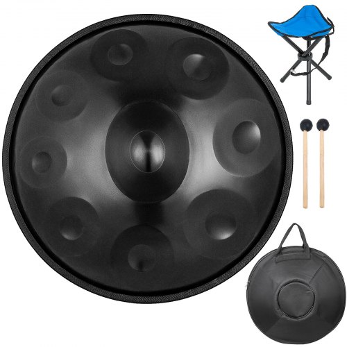 Vevor 9 Töne Handpan Stahl Tanktrommel Handtrommel Straßenfest Vibrationstrommel
