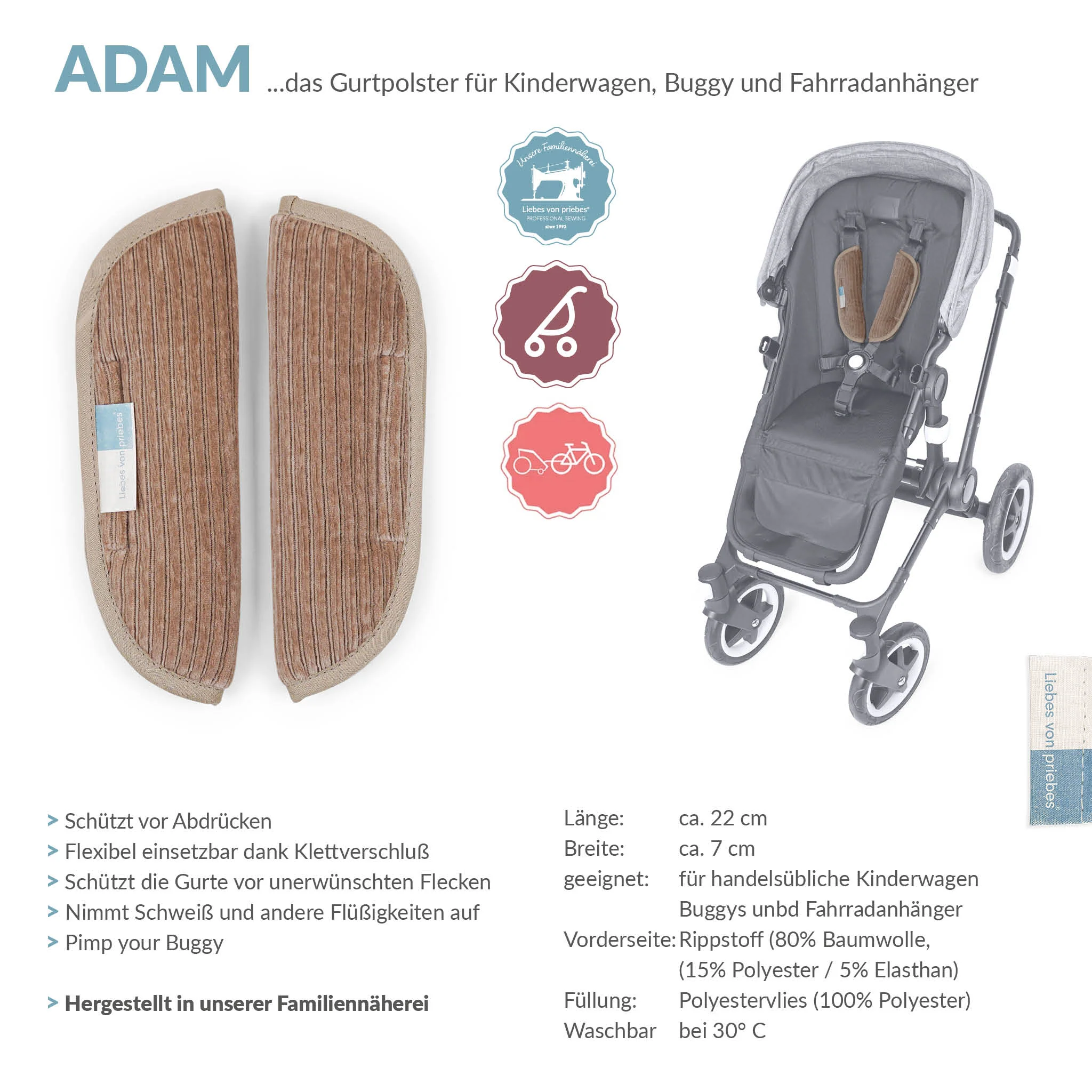ADAM Gurtpolster mit Klett