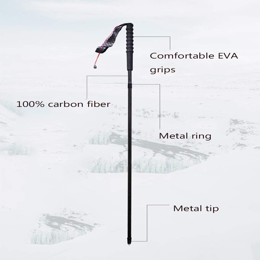 Leichtes zusammenklappbares Kohlefaser-Trekkingpol-2-Pack stark faltbar Bester Wanderstock, Anti-Schock Extider Wandermast für Camping, Mountainin, Mountainin
