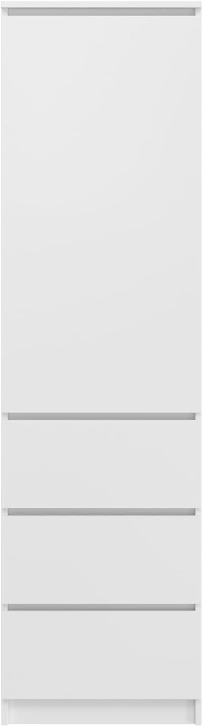 Home Collective Multi-purpose Wardrobe, Wardrobe, Wardrobe with 3 Shelves and 3 Drawers | Compact and Functional Wardrobe for Bedroom, Hallway or Study | 50 x 40 x 180 cm (WxDxH) | White