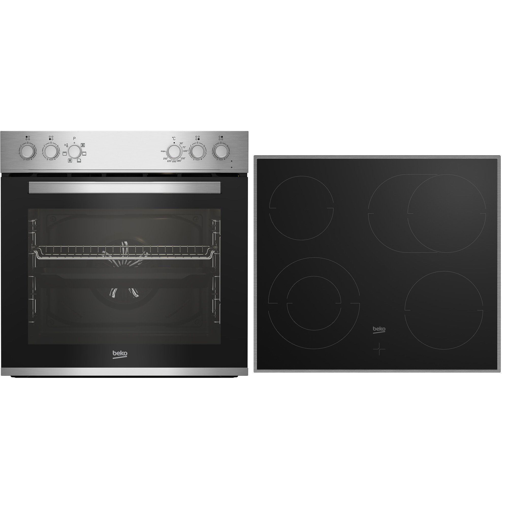 Backofen BEKO BBUE12020X, Herdset