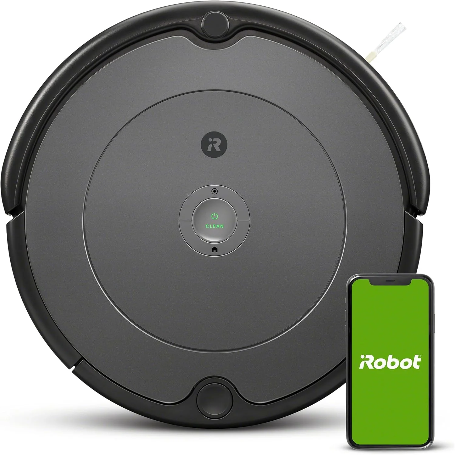 iRobot Roomba Combo Essential Robotstofzuiger en -dweil (Y0112), krachtig zuigen en dweilen, 4-staps reinigingssysteem, 3 zuigniveaus, Spot-Cleaning, bestuurbaar via app, knoppen of spraak, wit