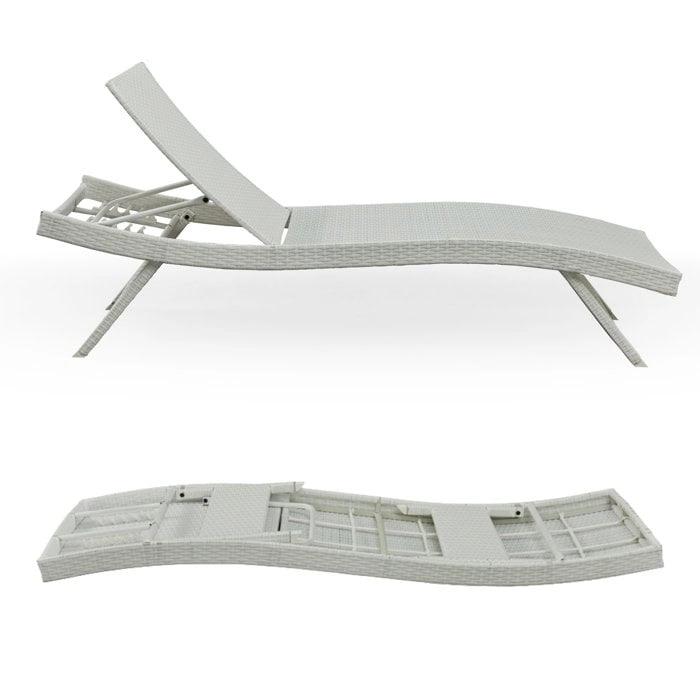 All Weather Wicker Chaise Lounge - Set of 2