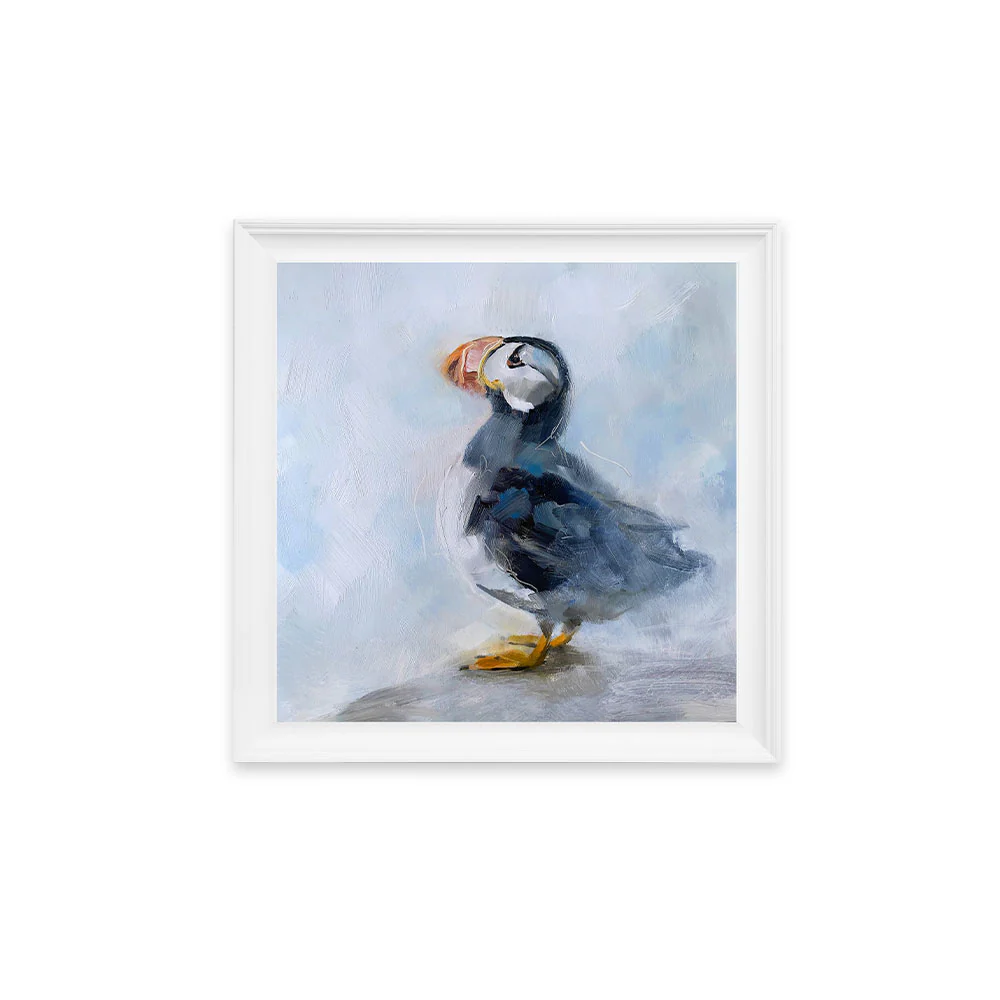 Puffin �C Framed Art Print by Julie Brunn