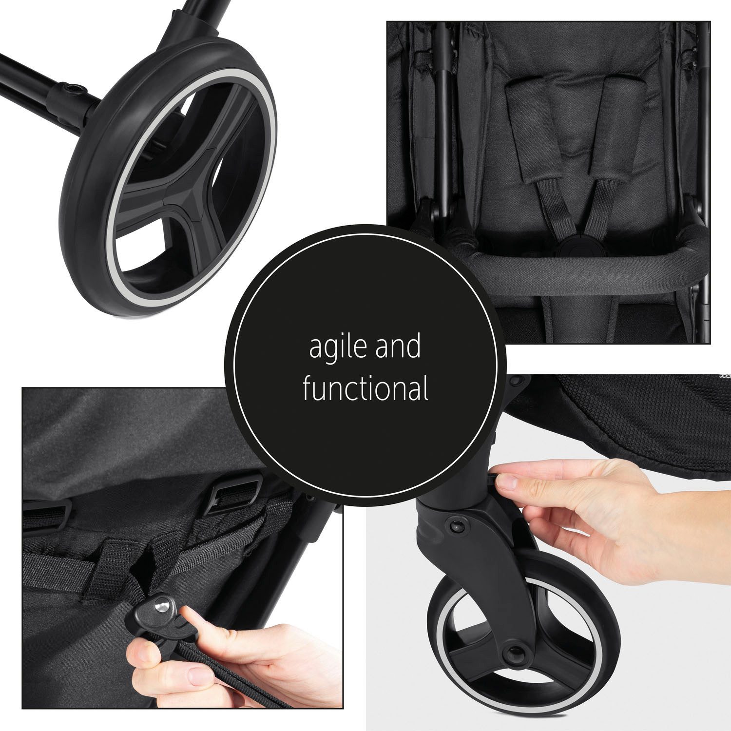 Zwillingsbuggy Swift X Duo, black