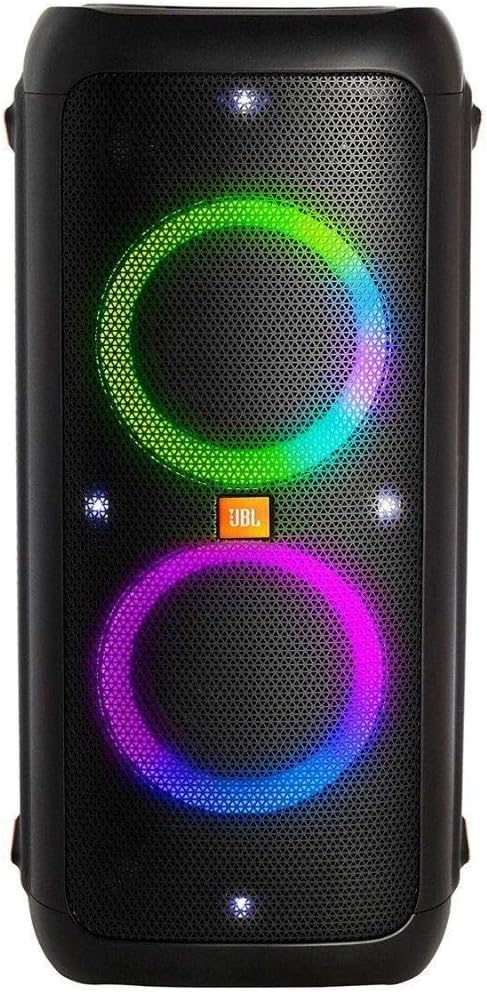 JBL PartyBox 710 - Schwarz – Trag - und rollbarer Bluetooth Party-Lautsprecher mit Lichteffekten – Spritzwassergeschützte, mobile Musikbox