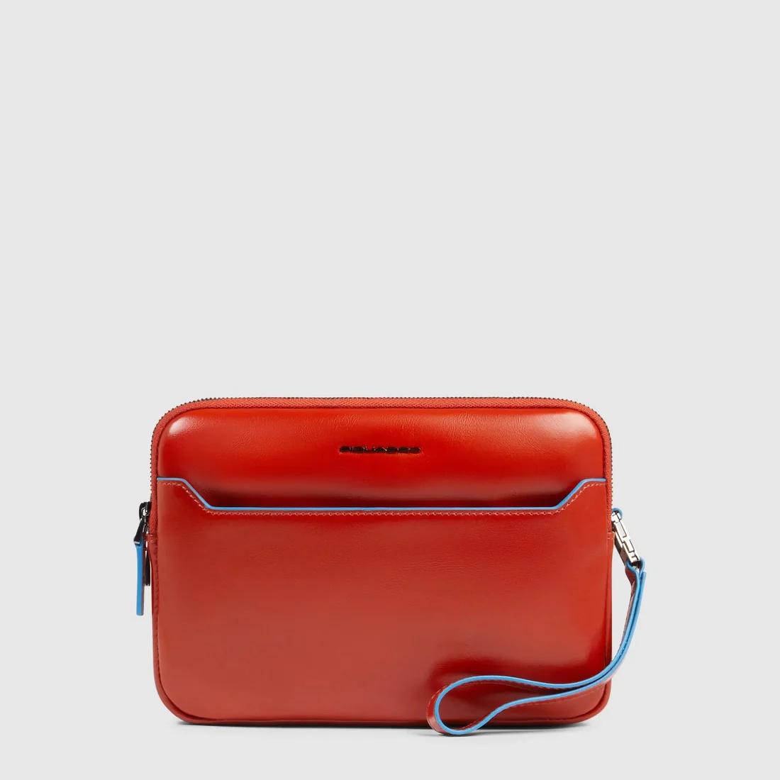 Pochette Piquadro con chiusura a impronta digitale arancione AC6902B2R-CU4