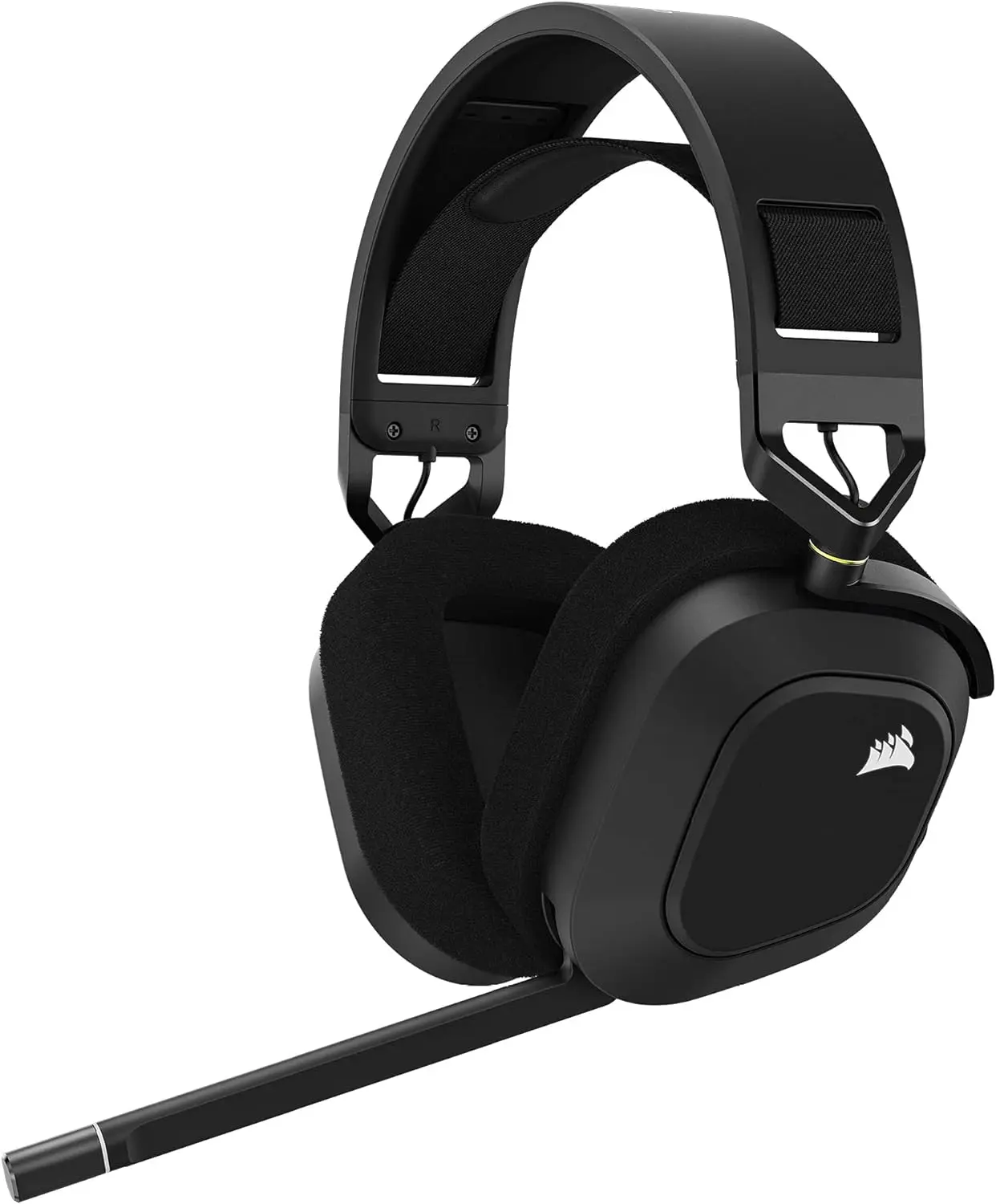 CORSAIR HS80 RGB WIRELESS Multiplatform Gaming Headset   Dolby Atmos   Lightweight Comfort Design   Broadcast Quality Microphone   iCUE Compatible   PC, Mac, PS5, PS4   Black
