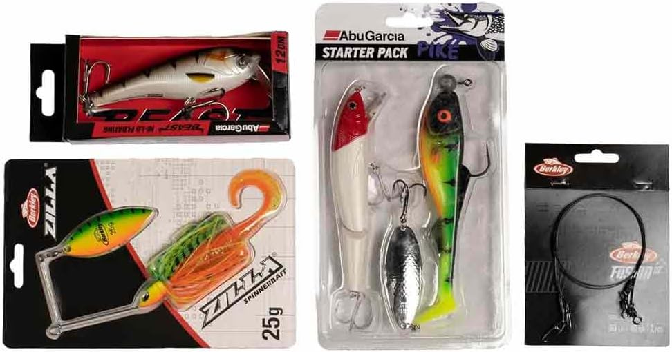 Fast Attack Combo, Angelrute und Rolle Combo, Spinning Combos, Raubfischangeln, Hecht, Barsch, Zander, Unisex