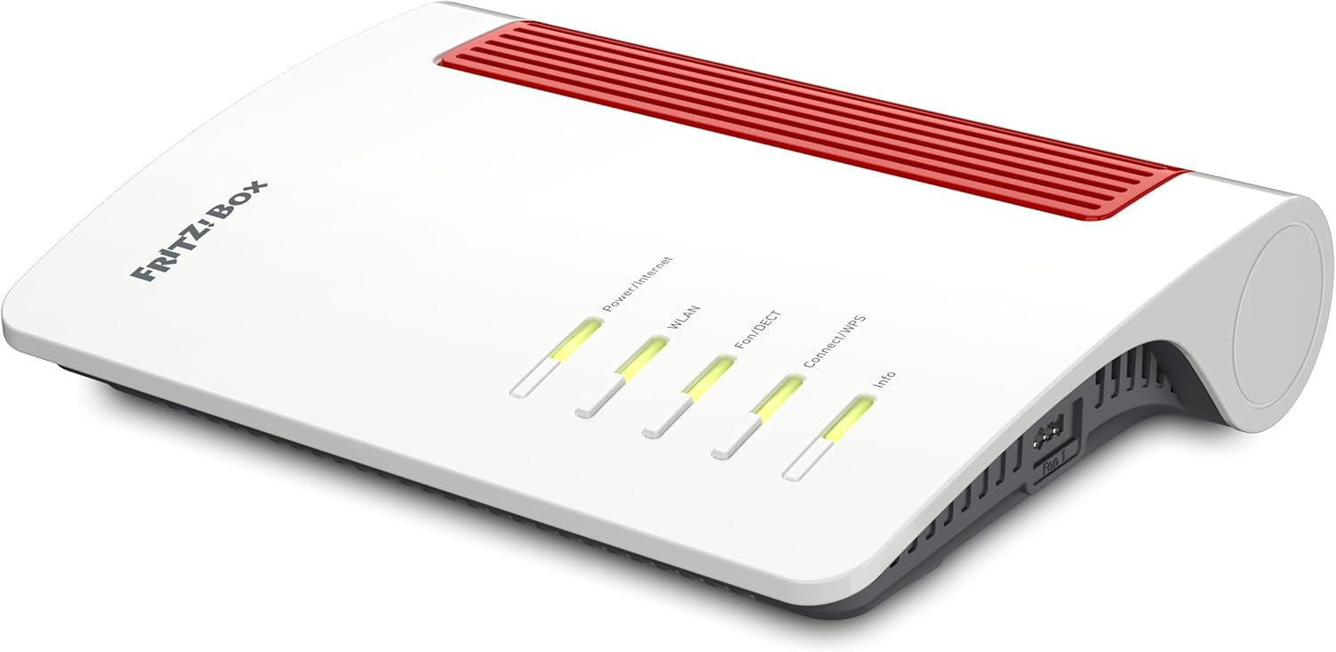 FRITZ!Box 4690 Edition International, Router Wi-Fi 7 Mesh per DSL o Fibra, fino a 6960 Mbit/s di velocità, 1x 10-Gigabit WAN/LAN, 3x 2.5-Gigabit LAN, Base DECT e Zigbee, Wi-Fi MESH e manuale italiano