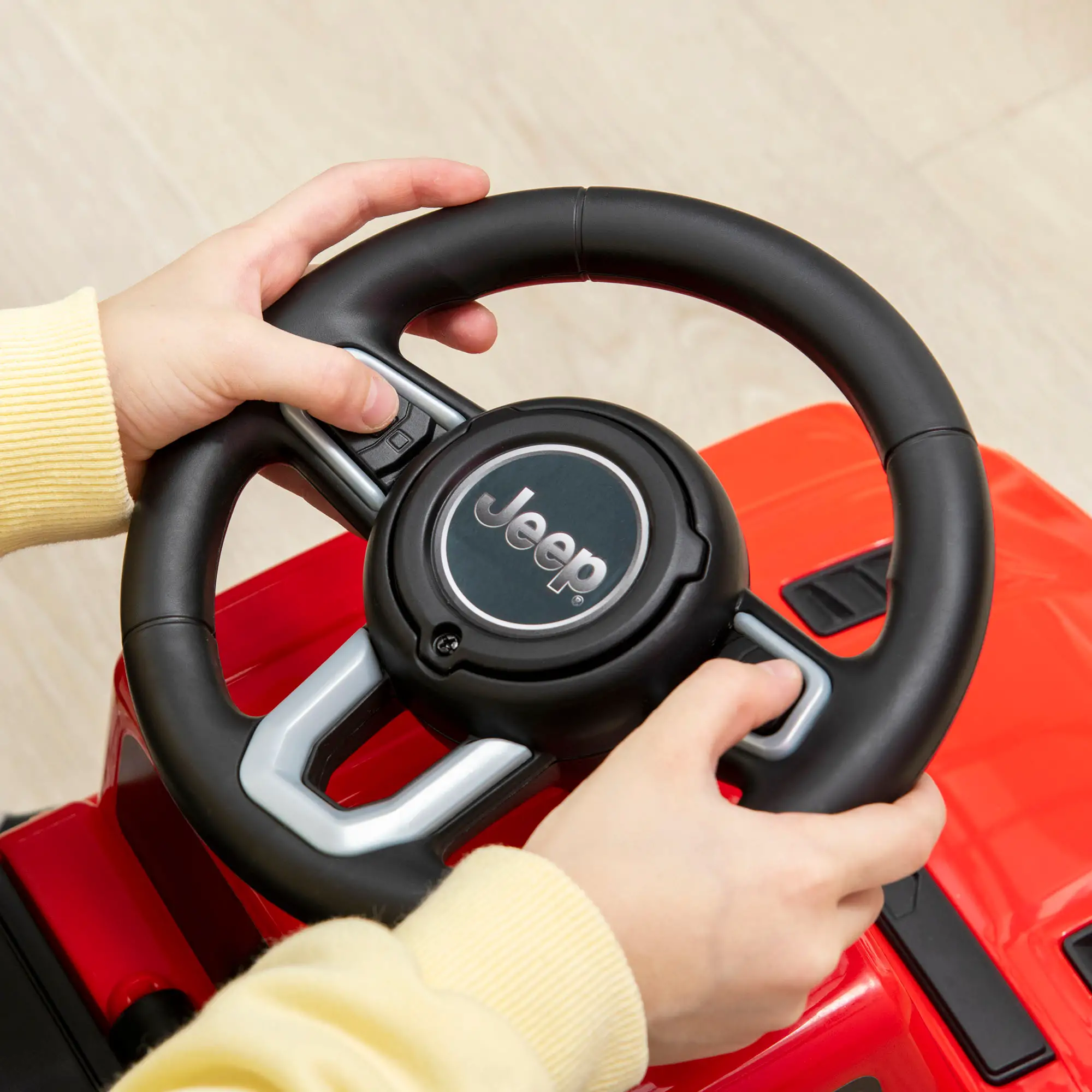 AIYAPLAY Loopauto Kinderrijtuig met Opbergruimte & Kantelbeveiliging Rood