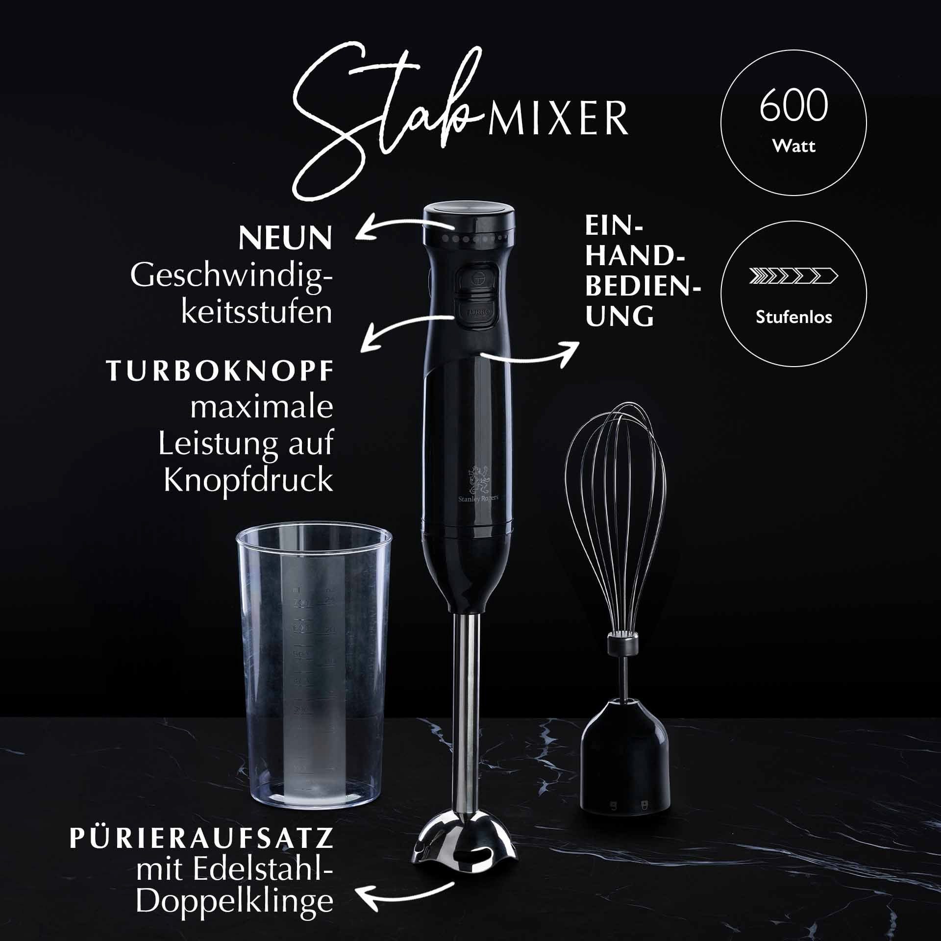 Stabmixer Stabmixer, Smoothie Maker, Zitruspresse, Küchenmaschine, Handmixer