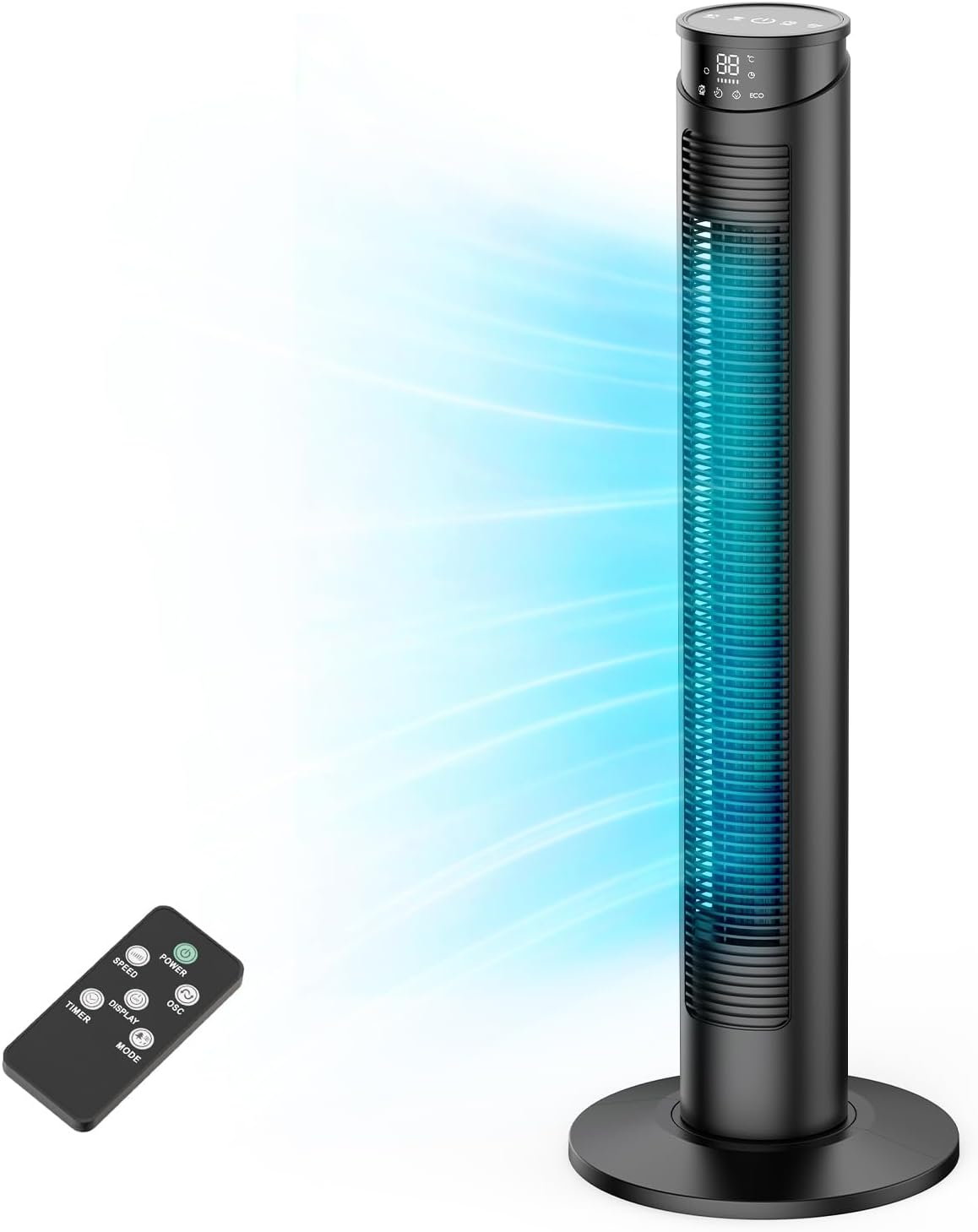 Portable Quiet Air Conditioner, Air Cooler, 5 Speed, 2 Modes, Auto Shutdown, 10 Hour Timer with Remote Control, Portable Large Capacity Air Conditioner (1500 ml)