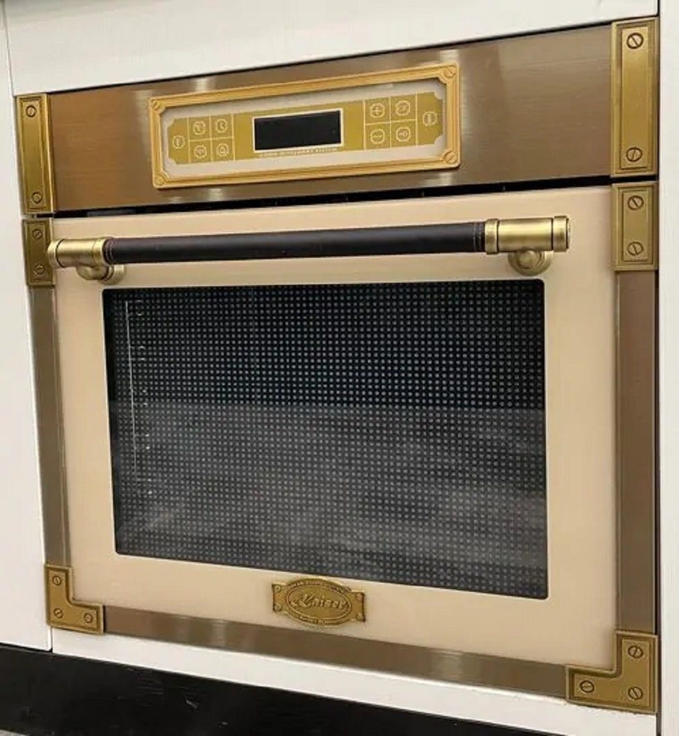Backofen-Set Herd Set Autark Retro Einbau Backofen Elektro, 68 L mit Glaskeramik Kochfeld 60cm Einbau Herd 4 QuickHeat-Kochzonen Hi-Light EH 6726 ElfAD+KCT 6185 ElfEm