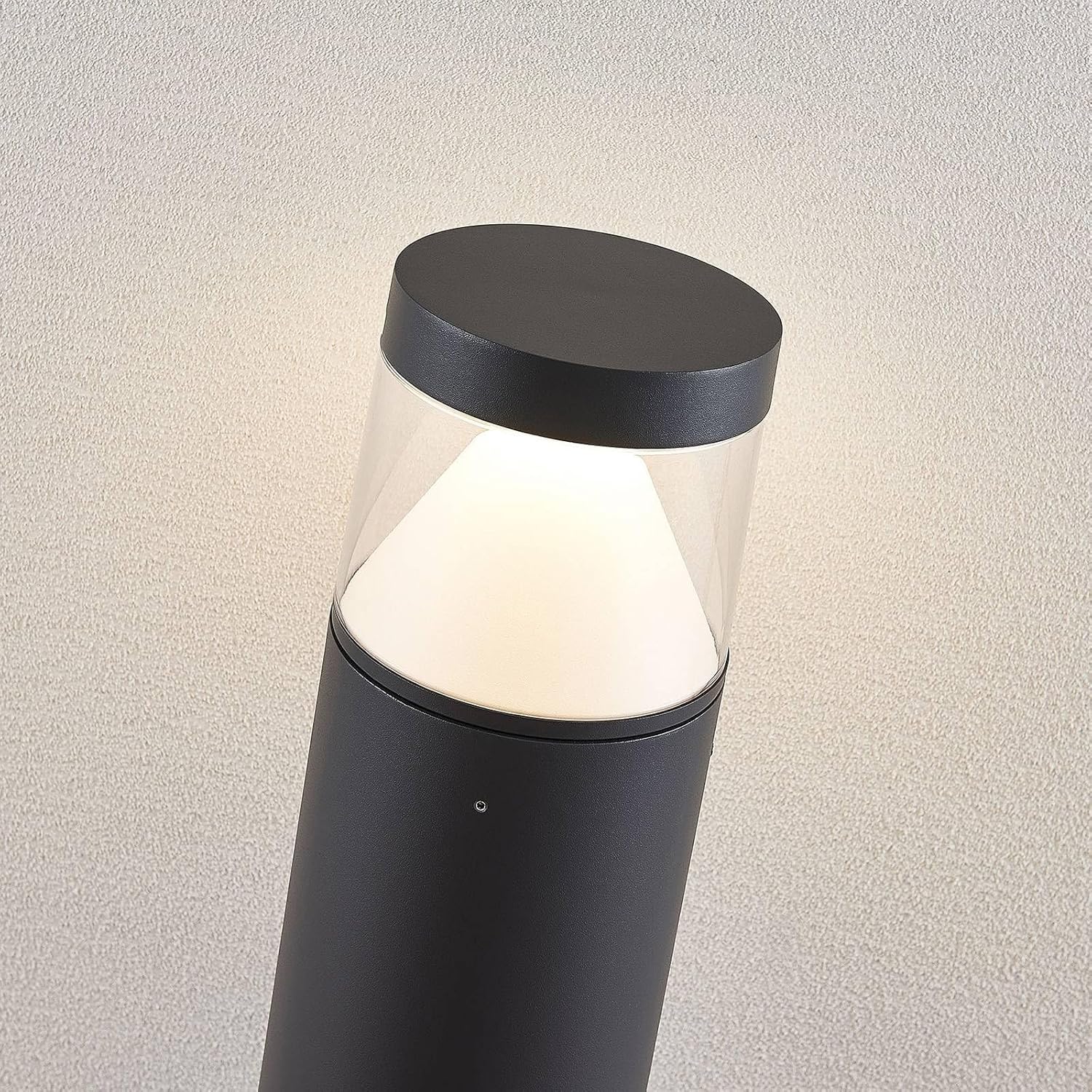 Lucande LED Außenleuchte Darja (spritzwassergeschützt (Modern) in Alu aus Aluminium (1 flammig,) - Wegeleuchte Pollerleuchte Wegelampe Sockelleuchte