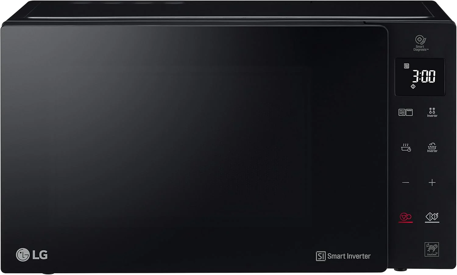LG MH6535GIS Mikrowelle mit Inverter Technologie & Quarz Grill, 25 Liter Kapazitt, 1000 W, Automatikprogramme, einstellbare Leistungsstufen für optimales Garen und EasyClean-Funktion, Schwarz