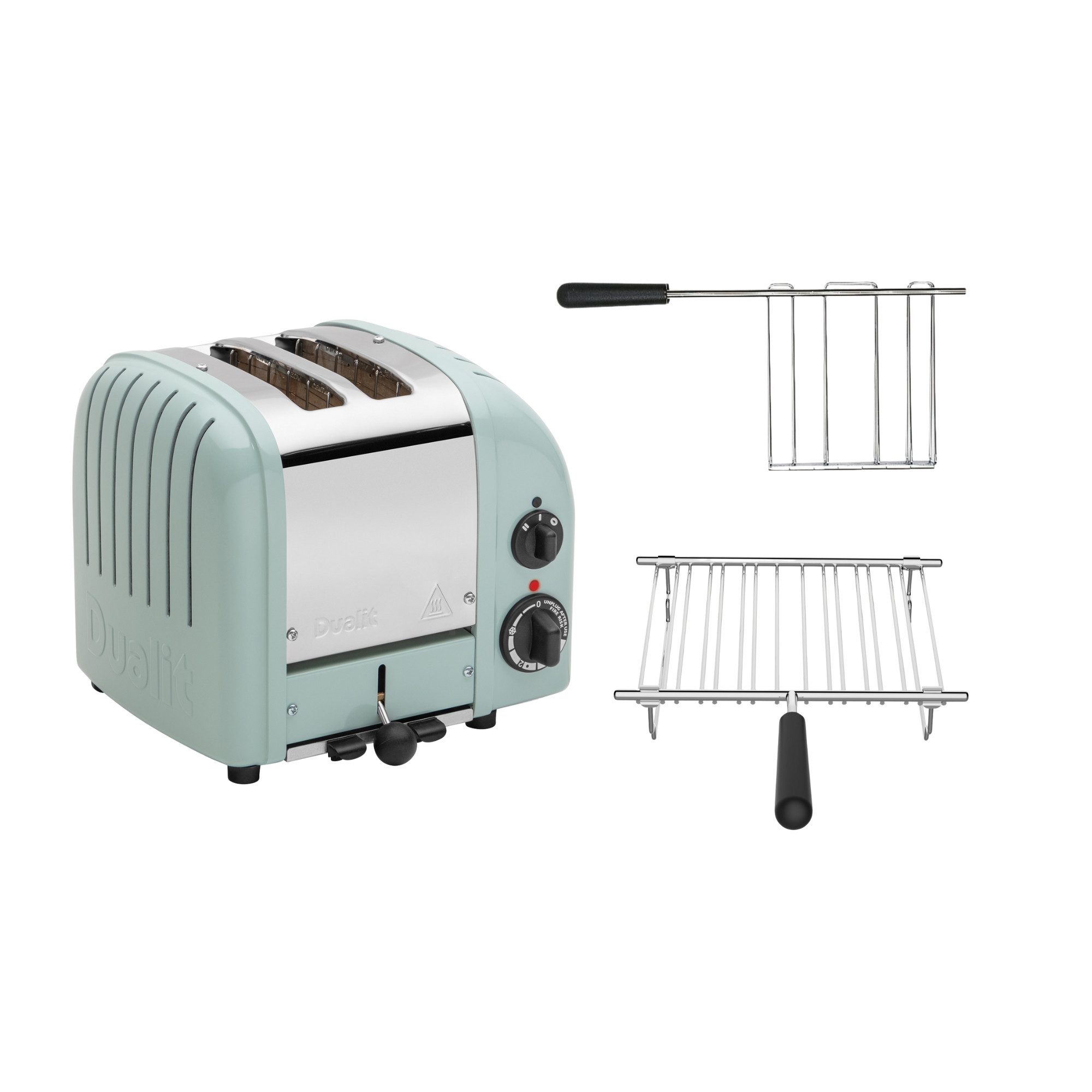 Toaster Dualit Paket 2, 2er Toaster mit Brötchenaufsatz und Sandwichzange