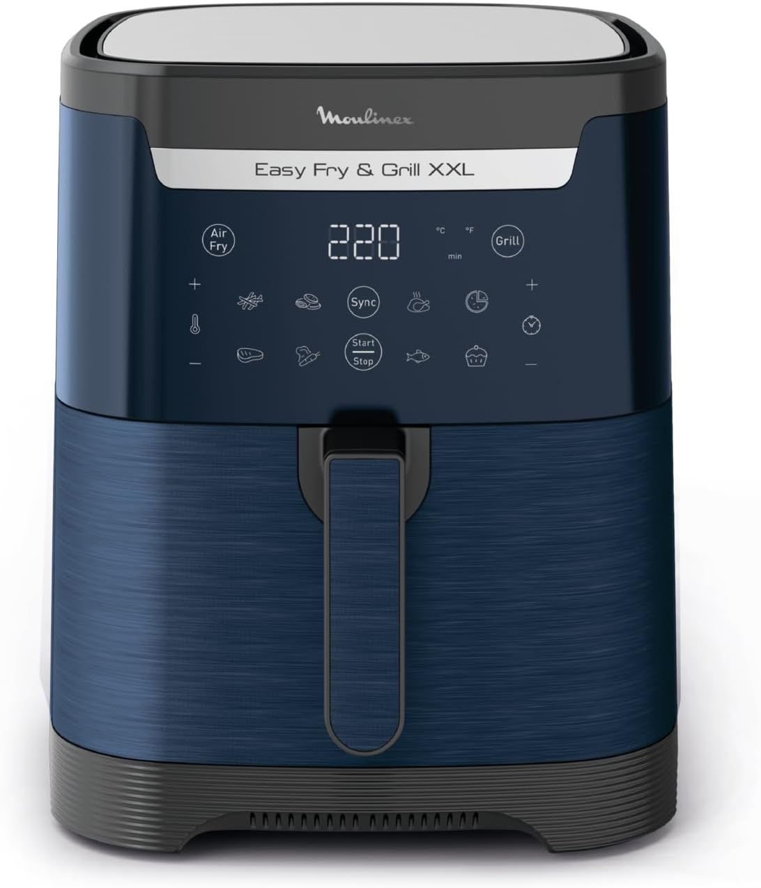 Moulinex Easy Fry & Grill XXL Friggitrice ad Aria, 6,5Litri/2Kg, 2 Pietanze in 1, Cottura ad Aria e Griglia, Capacità fino a 8 Persone,1830W, 8 Programmi, App Ricette, EZ8018