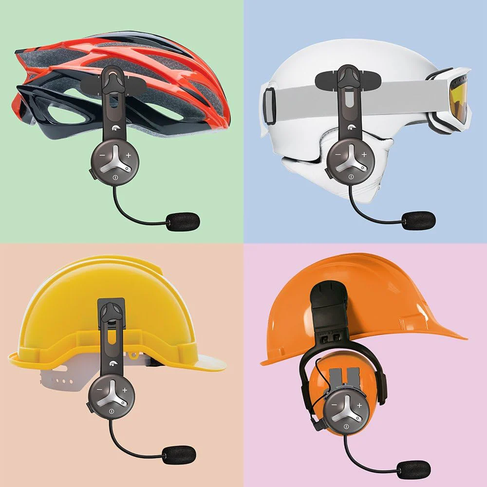 BuddyChat Duo (set van 2) Bluetooth Fiets Sport Ski Werk Intercom Helm Headset, Handsfree Portofoon, Intercomsysteem, DSP-ruisonderdrukking, bereik tot 1000m