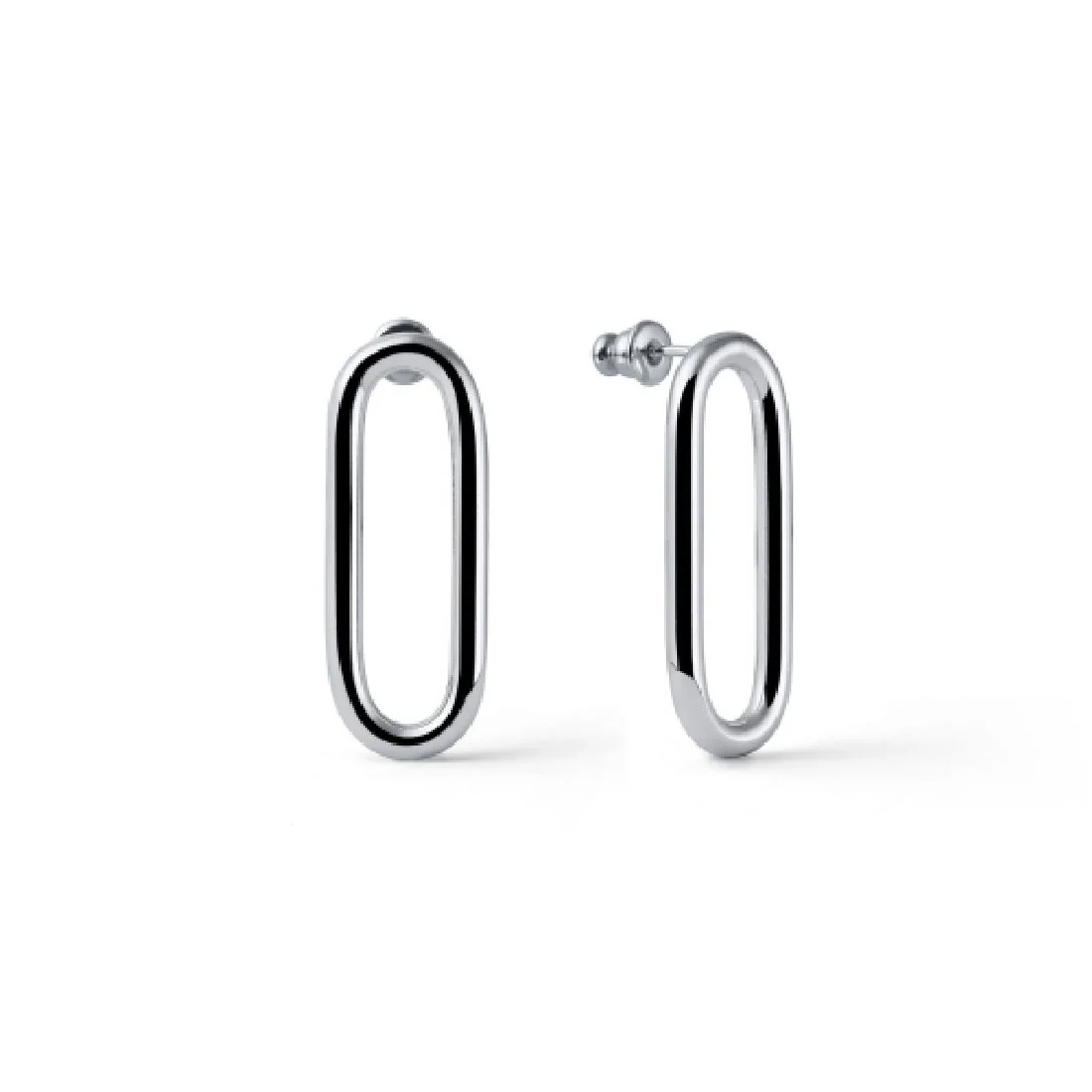 Orecchini Unoaerre a maglia lunga argentata 2686