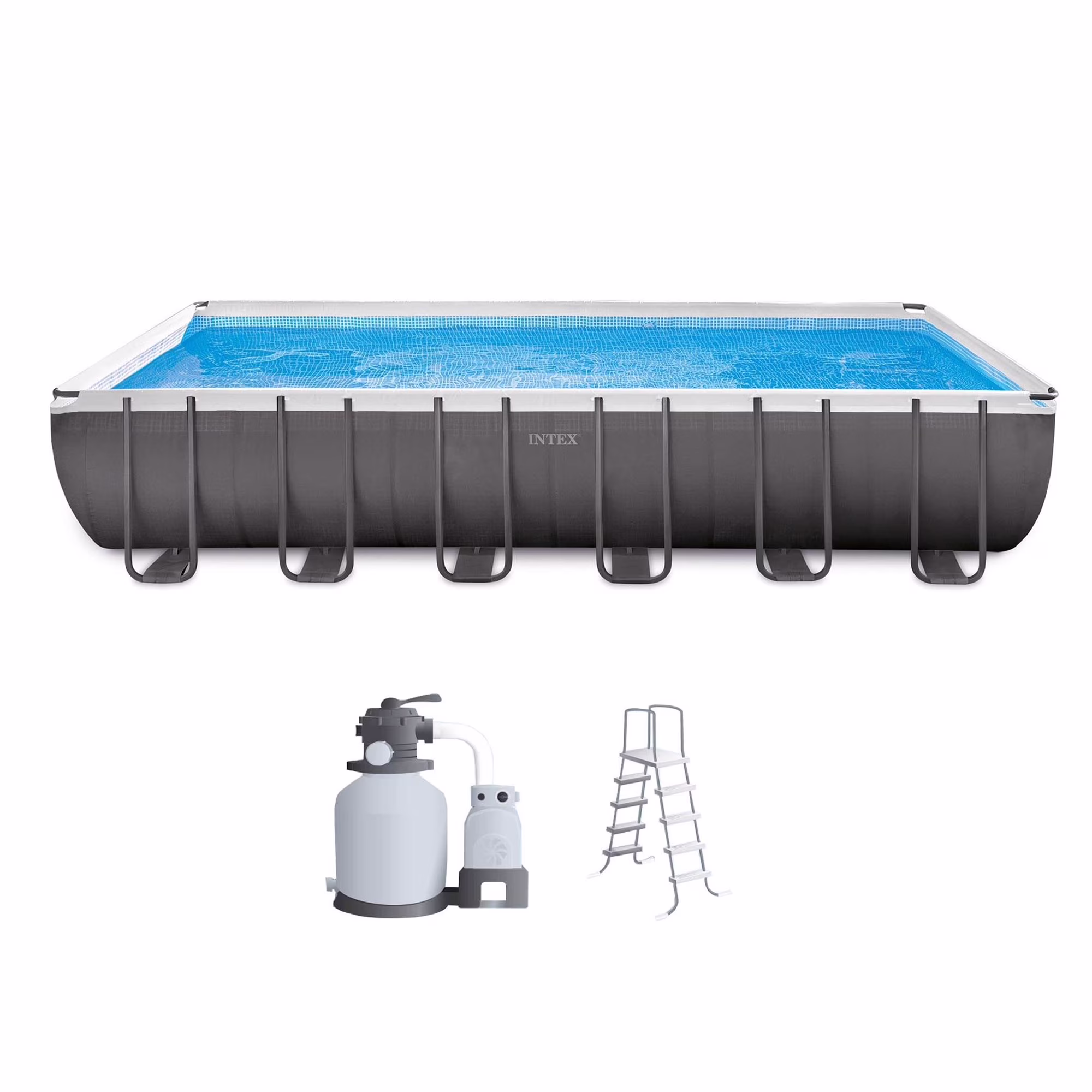 INTEX 24ft x 12ft x 52in Ultra XTR Above Ground Pool, Floats (2 Pack), & Inflatable Cooler