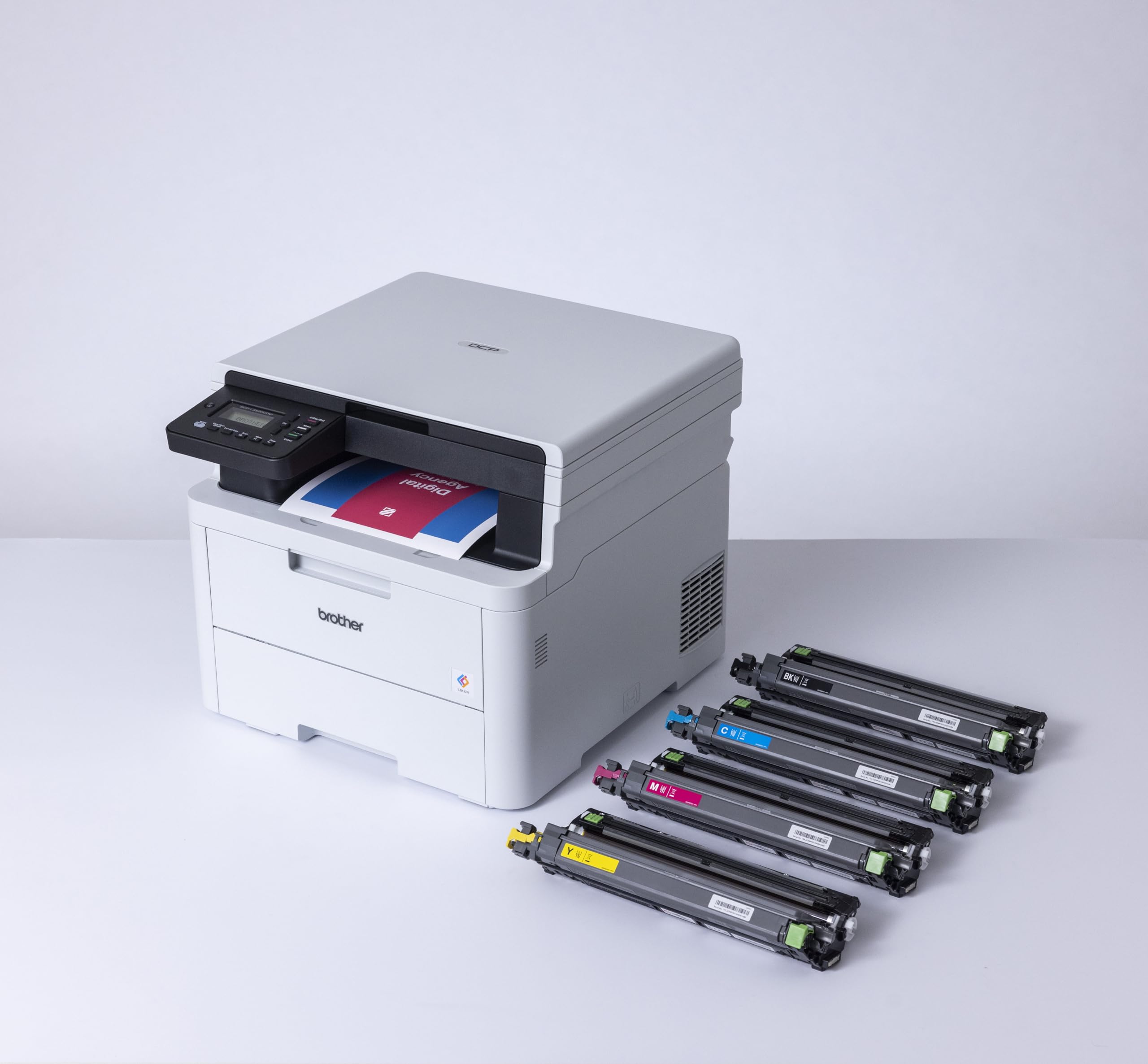 Kompaktes 3-in-1 Farb-LED Multifunktionsgerät DCP-L3520CDW mit WLAN, Drucken Kopieren Scannen, 18 S/min