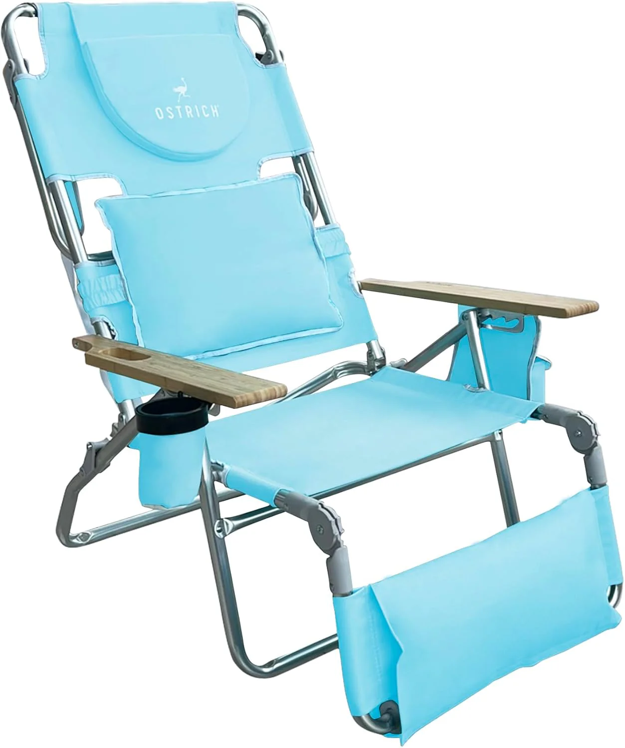 3N1 Lightweight Lawn Beach Reclining Lounge Chair with Footrest
