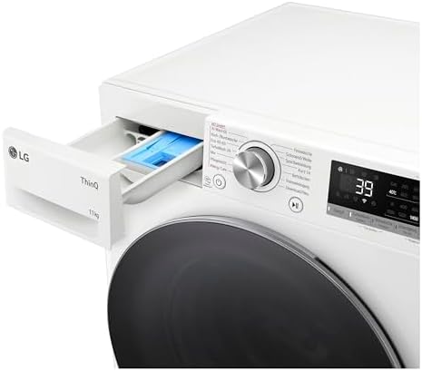 LG F4WV7080, Klasse A, Voorlader Wasmachine 8 kg, 1400 tpm, AI Direct Drive, Wi-Fi, Dieptereiniging met Stoom, Grote Capaciteit, TRIPLE A, Veiligheidsglas Buitendeur, 62 x 60 x 85 cm ? Wit