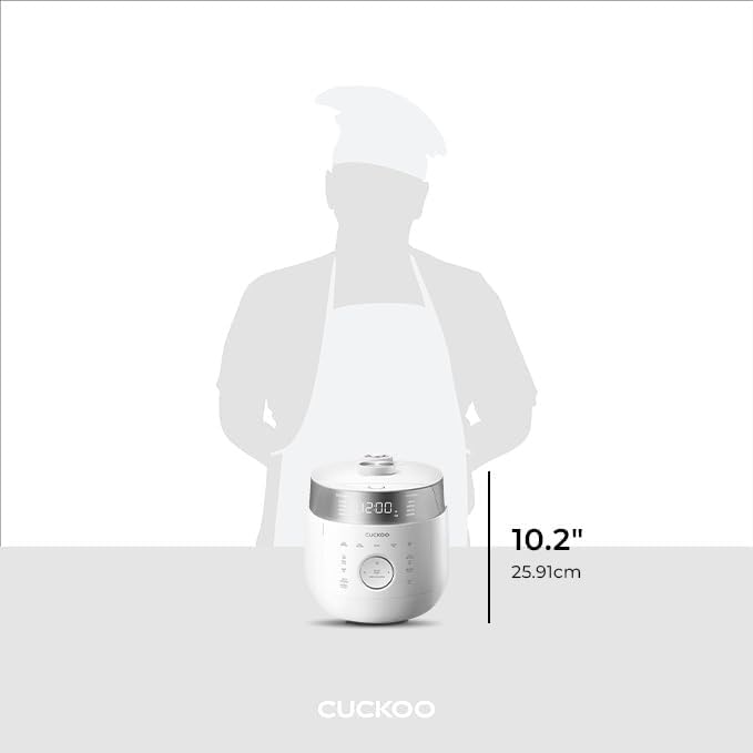 Small Stainless Steel Rice Cooker 6 Cups (Cooked), 12 Cups (Cooked) Induction Heating Dual Pressure, 16  Menu Options (White)