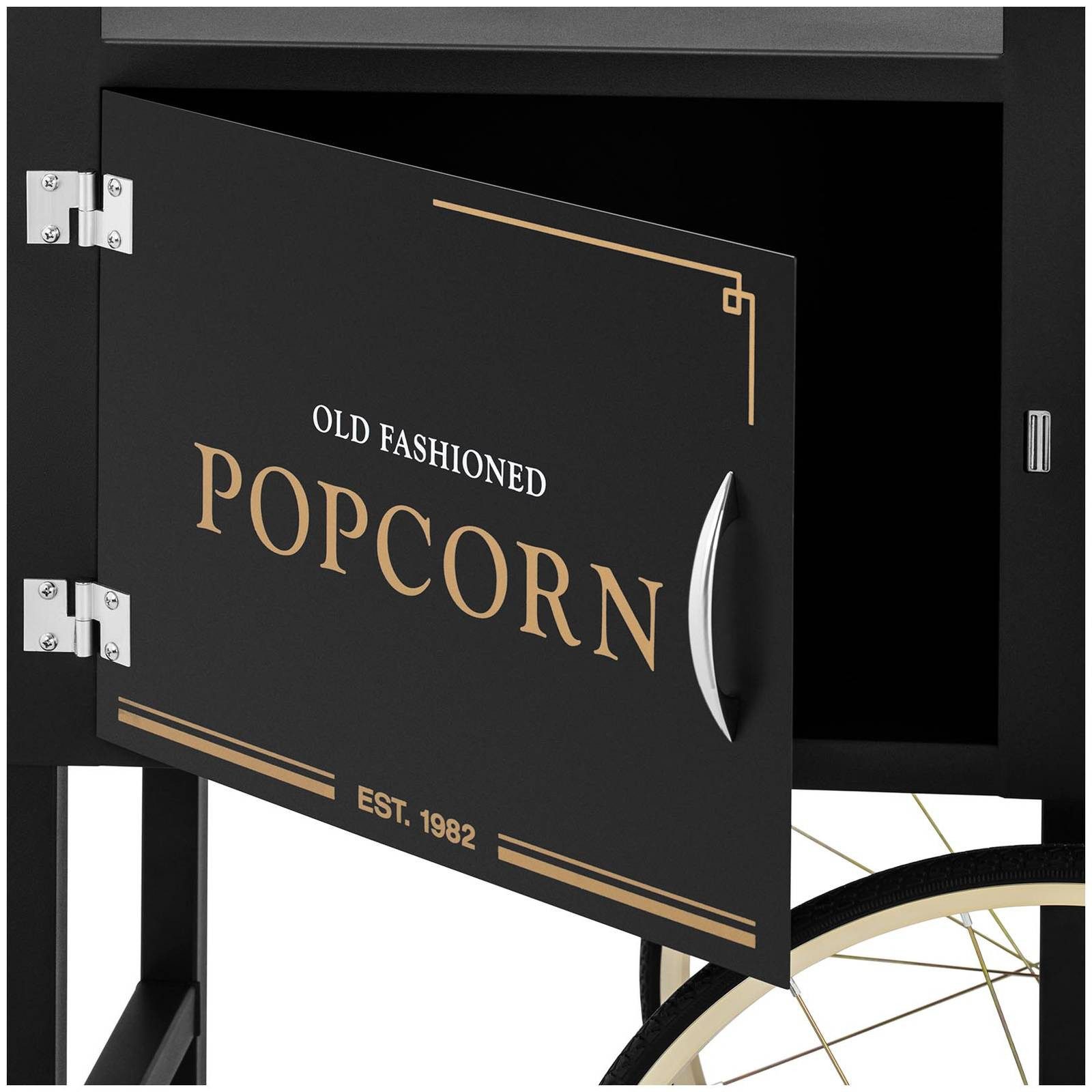 Popcornmaschine Popcornwagen Wagen für Popcornmaschine Popcorntrolley 2 Bremsen