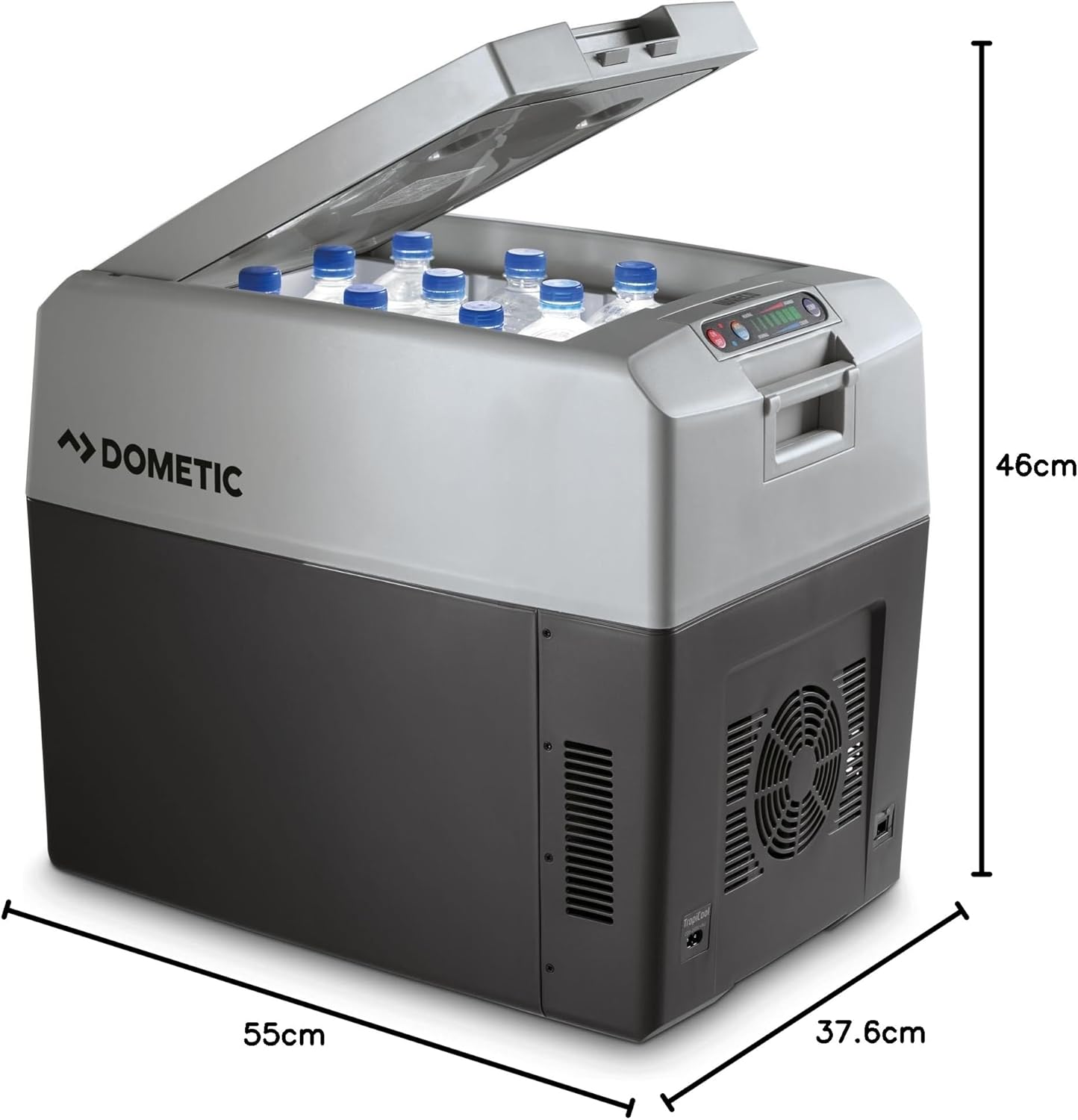 Dometic TropiCool TC 35FL, portable thermo-electric cool box / heater box, 33 liters, 12/24 V and 230 V for car, truck, boat and socket, energy class A ++