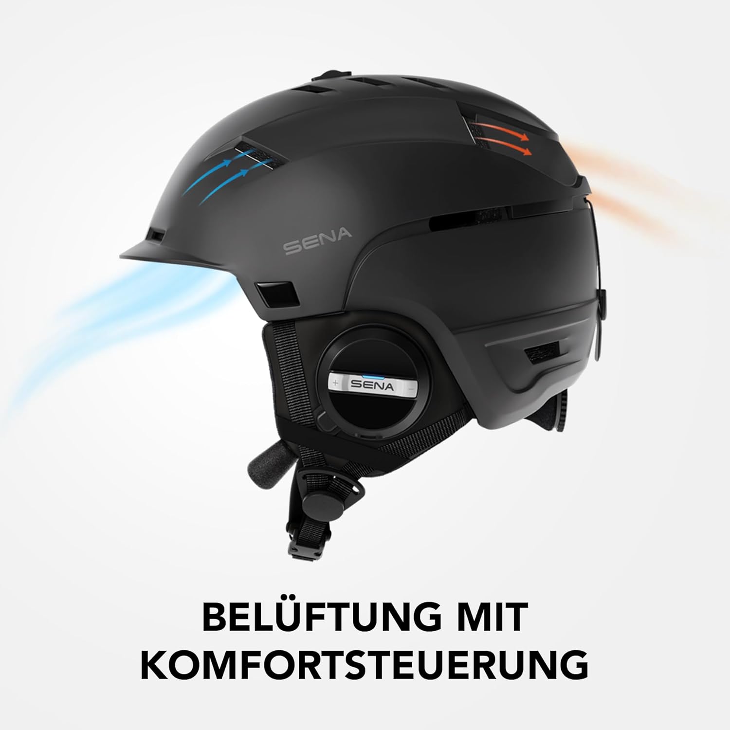 Sena Latitude S2 Snow Sports Smart Helm mit Bluetooth-Konnektivität und Mesh-Intercom-Kommunikation zum Skifahren, Snowboarden (Größe L)
